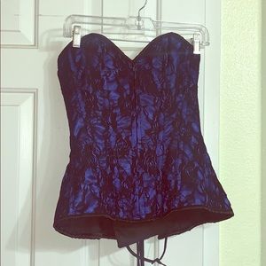 Medium Royal Blue Daisy corset